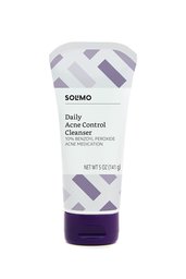 Amazon Brand - Solimo Daily Acne Control Cleanser, Maximum Strength 10% Benzoyl Peroxide Acne Medication, 5 Ounce