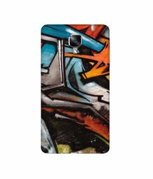 Amazon Brand - Solimo Designer Painting Texture 3D Printed Hard Back Case Mobile Cover for OnePlus 3 / OnePlus 3T