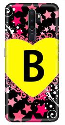 Amazon Brand - Solimo Designer Heart Pattern Alphabet-B 3D Printed Hard Back Case Mobile Cover for Oppo A5 (2020)