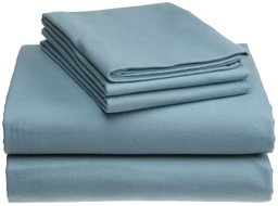 Pinzon Signature 190-Gram Cotton Velvet Flannel King Sheet Set, Teal