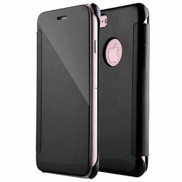 Amazon Brand - Solimo Protective Clear View flip Cover for Apple iPhone 7 Plus/iPhone 8 Plus (Black)