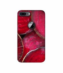 Amazon Brand - Solimo Designer Red Texture 3D Printed Hard Back Case Mobile Cover for Apple iPhone 8 Plus (with Logo Cut)