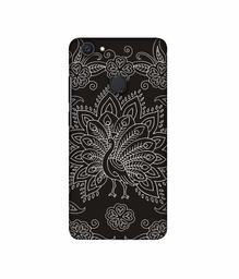 Amazon Brand - Solimo Designer White Peacock Rangoli 3D Printed Hard Back Case Mobile Cover for Vivo V7 Plus