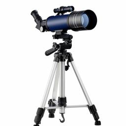 Eono by Amazon - Telescopio astronómico portátil, telescopio Refractor HD de 70 mm para astronomía, con 2 oculares, trípode, buscador, Ideal para Principiantes, Adultos - Azul