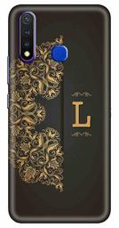 Amazon Brand - Solimo Designer Black Pattern Alphabet-L 3D Printed Hard Back Case Mobile Cover for Vivo Y19 / Vivo U20