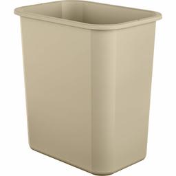 AmazonBasics 7 Gallon Commercial Waste Basket, Beige, 12 pack