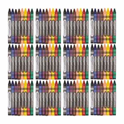 AmazonBasics Crayons - 8 Assorted Colors, 12-Pack