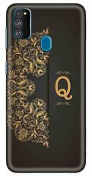 Amazon Brand - Solimo Designer Black Pattern Alphabet-Q 3D Printed Hard Back Case Mobile Cover for Samsung Galaxy M21 / M30s