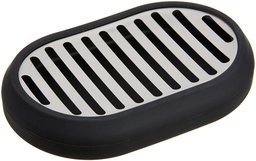 AmazonBasics - Piattino portasapone in acciaio inox, Nero