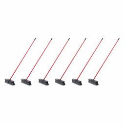 AmazonCommercial 18-inch Push Broom Kit, Heavy-Duty Floor - 6-Pack