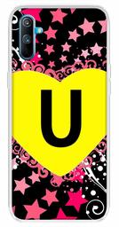 Amazon Brand - Solimo Designer Multicolor Heart Pattern Alphabet-U Printed Soft Back Case Mobile Cover for Realme C3