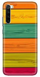 Amazon Brand - Solimo Designer Colorful Wooden Pattern 3D Printed Hard Back Case Mobile Cover for Xiaomi Redmi Note 8