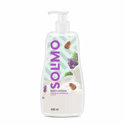 Amazon Brand - Solimo Cedar & Lavender Body Lotion, No Paraben, Sulphates, Phthlates, Mineral Oil, 100% Vegan, 400 ml