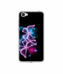 Amazon Brand - Solimo Designer Butterflies Neon Light UV Printed Soft Back Case Mobile Cover for Vivo Y55