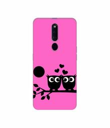 Amazon Brand - Solimo Designer Love Birds Vector 3D Printed Hard Back Case Mobile Cover for Oppo F11 Pro