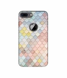 Amazon Brand - Solimo Designer Small Squre Texture 3D Printed Hard Back Case Mobile Cover for Apple iPhone 8 Plus (with Logo Cut)