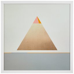 Amazon Brand – Rivet Modern Gold Pyramid Triangle Print Wall Art, 30