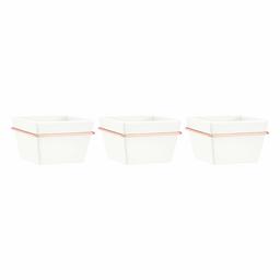 Amazon Basics Wall Planter, Square - White/Copper (3-Pack)