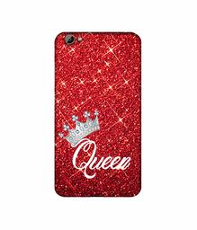 Amazon Brand - Solimo Designer Queen On Red Glitter 3D Printed Hard Back Case Mobile Cover for Vivo Y66