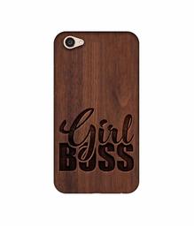 Amazon Brand - Solimo Designer Girl Boss On Wood UV Printed Soft Back Case Mobile Cover for Vivo V5 Plus