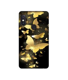 Amazon Brand - Solimo Designer Golden Butterfly Pattern 3D Printed Hard Back Case Mobile Cover for Mi Redmi Note 5 Pro