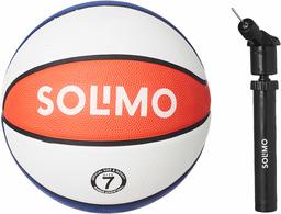 Amazon Brand - Solimo Training Basketball, 8 Panel, with Hand Pump, Size 7