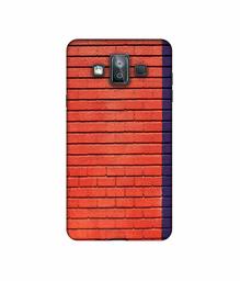 Amazon Brand - Solimo Designer Red and Purple Brick 3D Printed Hard Back Case Mobile Cover for Samsung Galaxy J7 Duo