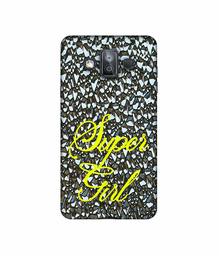 Amazon Brand - Solimo Designer Super Girl On Foil 3D Printed Hard Back Case Mobile Cover for Samsung Galaxy J7 Duo