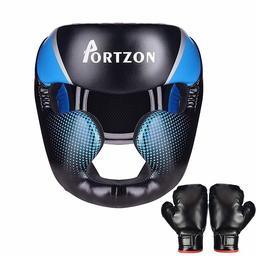 Portzon - Casco de Boxeo con Guantes de Boxeo