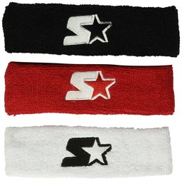 Paquete de 3 diademas unisex para jóvenes principiantes, exclusivas de Amazon, Black/White/Team Red, One Size