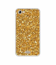 Amazon Brand - Solimo Designer Golden Sparkle UV Printed Soft Back Case Mobile Cover for Lyf Water 11