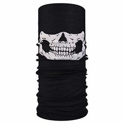 BINACL Face Bandanas Balaclava, Unisex Neck Gaiter Scarf Novelty Stretchable Wind Sun UV Protection Headbands 1 Pk