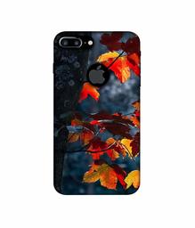 Amazon Brand - Solimo Designer Autumn Leaf 3D Printed Hard Back Case Mobile Cover for Apple iPhone 7 Plus (Logo Cut)