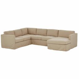 Amazon Brand – Stone & Beam Andover Slipcover Left-Facing U-Shaped Sectional, 134