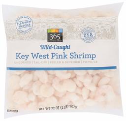 365 Everyday Value, Wild-Caught Seafood Value Pack, Uncooked Key West Pink Shrimp, Tail-Off - Peeled & Deveined (70-90/lb), 32 Ounce (Frozen)