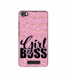 Amazon Brand - Solimo Designer Girl Boss On Pink Sparkle UV Printed Soft Back Case Mobile Cover for Lava Iris X8