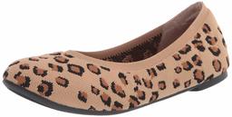 Amazon Essentials Women's Ballet Flat, Leopard Knit, 6 B US