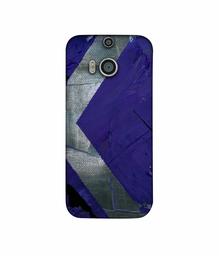 Amazon Brand - Solimo Designer Purple and Gray Texture 3D Printed Hard Back Case Mobile Cover for HTC One M8