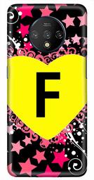 Amazon Brand - Solimo Designer Heart Pattern Alphabet-F 3D Printed Hard Back Case Mobile Cover for OnePlus 7T