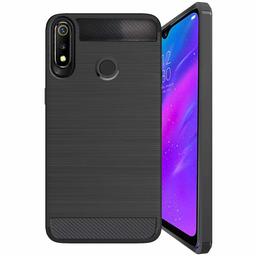 Amazon Brand - Solimo Protective Mobile Cover (Soft & Flexible Back Case) for Realme 3 (Black)