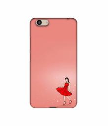 Amazon Brand - Solimo Designer Red Dress Lady 3D Printed Hard Back Case Mobile Cover for Vivo Y53