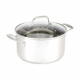 AmazonBasics - Pentola in acciaio inox da 5,75 litri, con coperchio