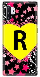 Amazon Brand - Solimo Designer Heart Pattern Alphabet-R 3D Printed Hard Back Case Mobile Cover for Samsung Galaxy Note 10 Plus