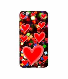 Amazon Brand - Solimo Designer Heart Texture on Glitters 3D Printed Hard Back Case Mobile Cover for Vivo V5 Plus