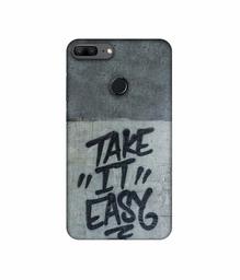 Amazon Brand - Solimo Designer Take It Easy UV Printed Soft Back Case Mobile Cover for Huawei Honor 9 Lite