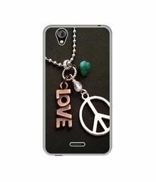 Amazon Brand - Solimo Designer Love and Peace UV Printed Soft Back Case Mobile Cover for Gionee P5 Mini