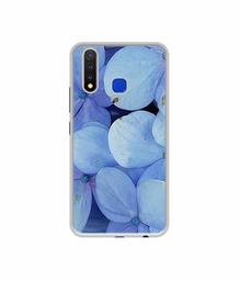 Amazon Brand - Solimo Designer Light Blue Flower Photography UV Printed Soft Back Case Mobile Cover for Vivo U20