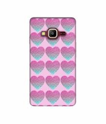 Amazon Brand - Solimo Designer Sparkle Heart Texture 3D Printed Hard Back Case Mobile Cover for Samsung Z2