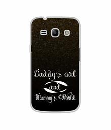 Amazon Brand - Solimo Designer Daddy's Girl and Mummy World UV Printed Soft Back Case Mobile Cover for Samsung Galaxy J1