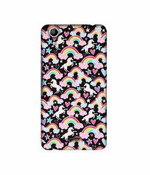 Amazon Brand - Solimo Designer Unicorn Texture 3D Printed Hard Back Case Mobile Cover for Micromax Canvas Selfie Lens Q345